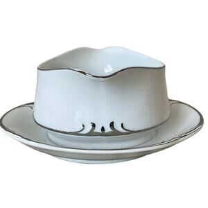 Vintage Embassy by STYLE HOUSE Gravy Boat with Attached Underplate